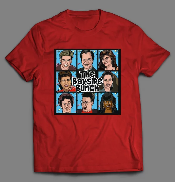 SAVED BY THE BELL CAST THE BAYSIDE BUNCH SHIRT