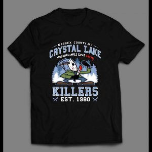 CRYSTAL LAKE KILLERS FRIDAY THE 13TH JASON PARODY SHIRT