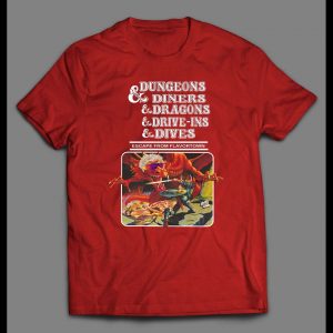 DUNGEONS AND DINERS ESCAPE FROM FLAVORTOWN MEN'S SHIRT