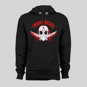 FRIDAY THE 13TH MASK FRIDAY ROCKS HALLOWEEN HOODIE /SWEATSHIRT