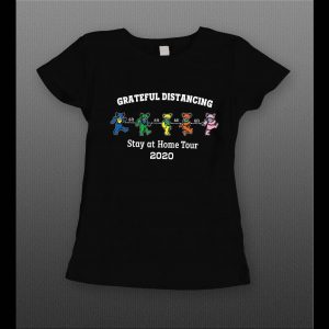 SOCIAL DISTANCING "GRATEFUL DISTANCING PANDAS" LADIES SHIRT