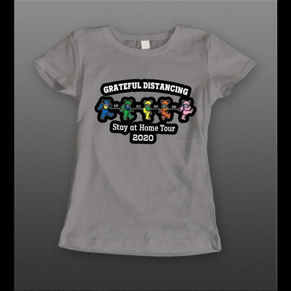 SOCIAL DISTANCING "GRATEFUL DISTANCING PANDAS" LADIES SHIRT