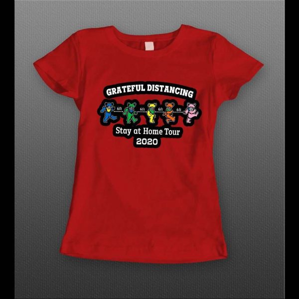 SOCIAL DISTANCING "GRATEFUL DISTANCING PANDAS" LADIES SHIRT