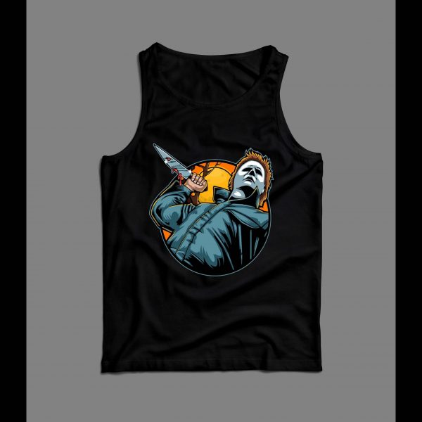MICHAEL MYERS UNDER THE MOON HALLOWEEN MOVIE MEN'S TANK TOP