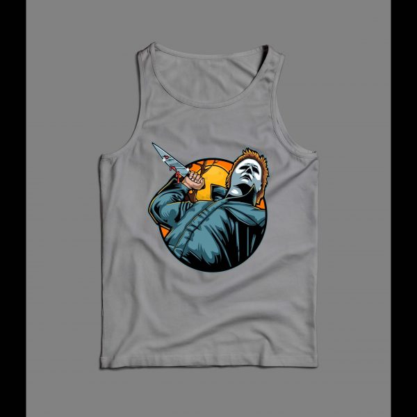 MICHAEL MYERS UNDER THE MOON HALLOWEEN MOVIE MEN'S TANK TOP