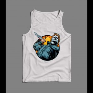 MICHAEL MYERS UNDER THE MOON HALLOWEEN MOVIE MEN'S TANK TOP