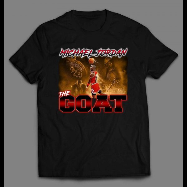 MJ THE GOAT VERY RARE BOOTLEG STYLE BASKETBALL SHIRT