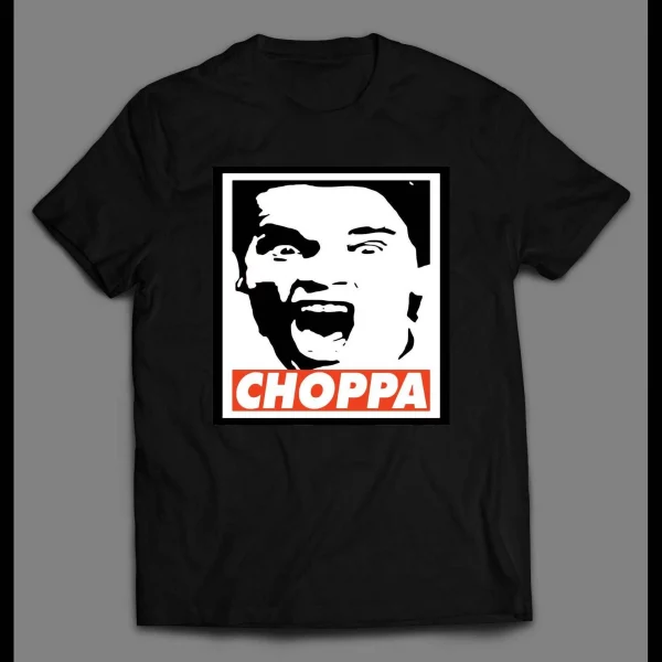 ARNOLD SCHWARZENEGGER OBEY PARODY "CHOPPA" HIGH QUALITY SHIRT