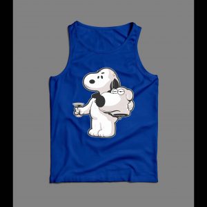 SNOOPY X BRIAN MASHUP CUSTOM ART MEN'S TANK TOP