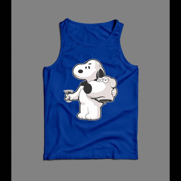 SNOOPY X BRIAN MASHUP CUSTOM ART MEN'S TANK TOP