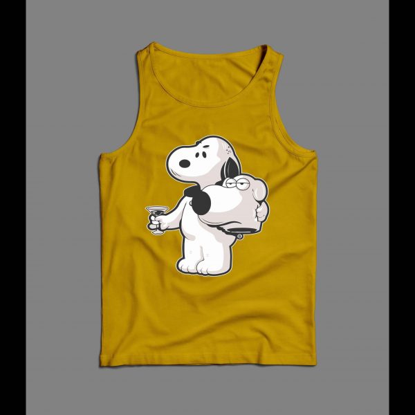 SNOOPY X BRIAN MASHUP CUSTOM ART MEN'S TANK TOP