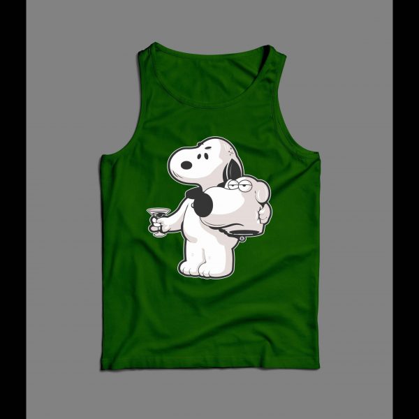 SNOOPY X BRIAN MASHUP CUSTOM ART MEN'S TANK TOP