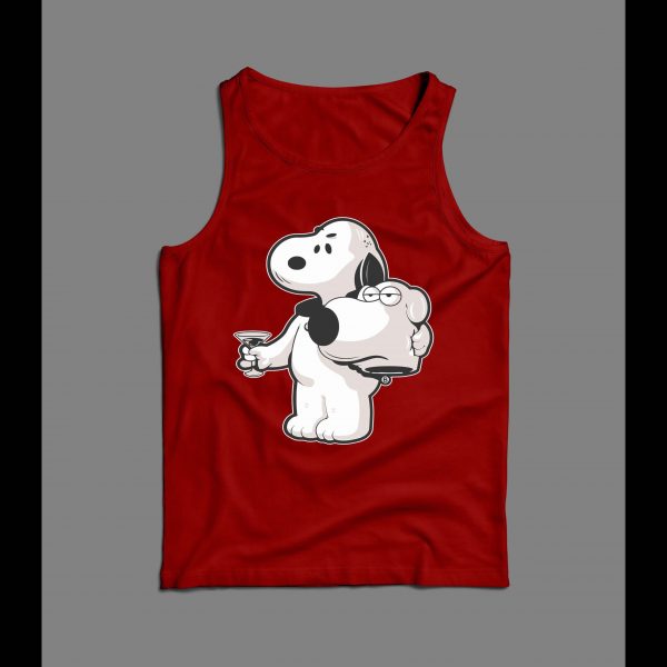 SNOOPY X BRIAN MASHUP CUSTOM ART MEN'S TANK TOP
