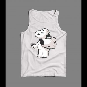 SNOOPY X BRIAN MASHUP CUSTOM ART MEN'S TANK TOP