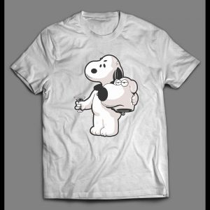 SNOOPY X BRIAN MASHUP CUSTOM ART SHIRT