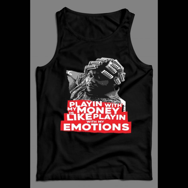 FRIDAY'S BIG WORM PAYING WITH MONEY IS LIKE PLAYING WITH MY EMOTIONS MOVIE MEN'S TANK TOP