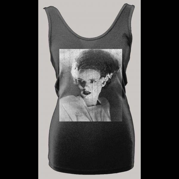 VINTAGE BRIDE FRANKENSTEIN HALLOWEEN DISTRESSED HIGH QUALITY LADIES TANK TOP