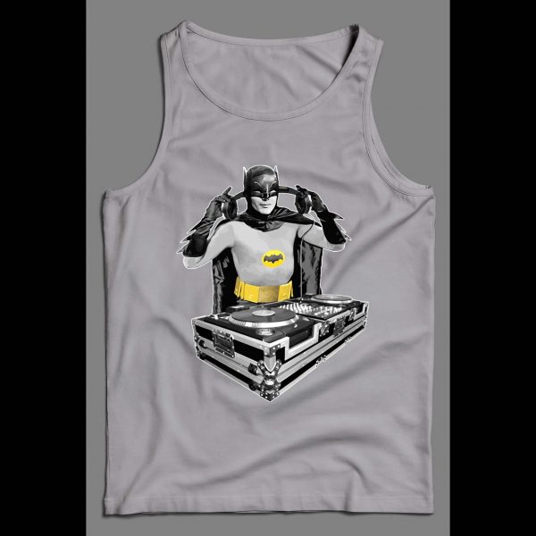 VINTAGE ADAM WEST BATMAN DJ PARODY MENS TANK TOP