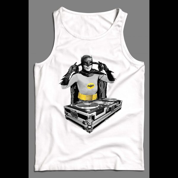 VINTAGE ADAM WEST BATMAN DJ PARODY MENS TANK TOP