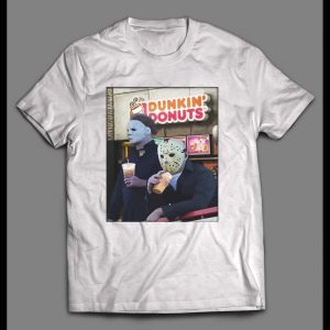 JASON X MICHAEL MYERS AT DUNKIN DONUTS HALLOWEEN SHIRT