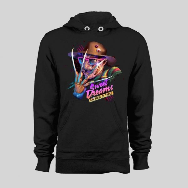 RETRO STYLE FREDDY KRUEGER SWEET DREAMS RARE HALLOWEEN HOODIE / SWEATSHIRT