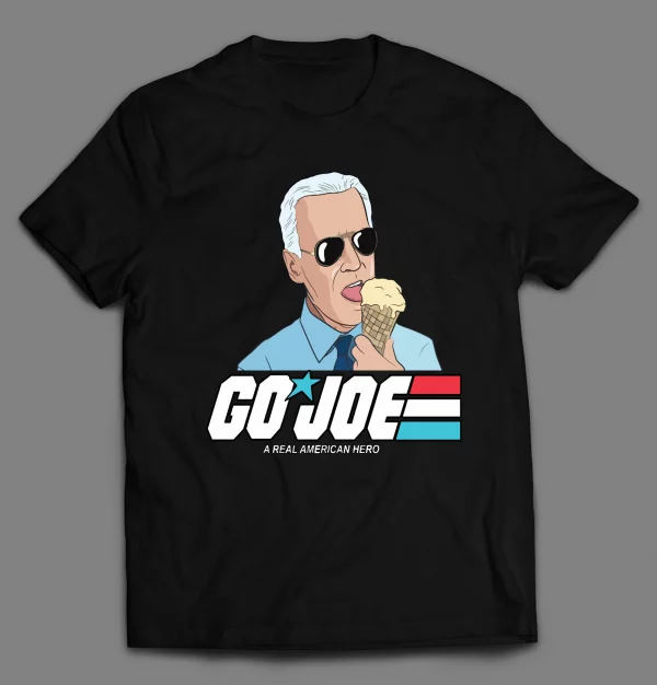 SLEEPY JOE ICE CREAM CONE "GO JOE A REAL AMERICAN HERO" CARTOON PARODY SHIRT