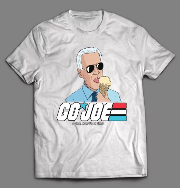 SLEEPY JOE ICE CREAM CONE "GO JOE A REAL AMERICAN HERO" CARTOON PARODY SHIRT