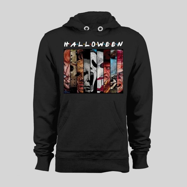 HORROR MOVIE KILLERS FRIENDS PARODY HALLOWEEN HOODIE / SWEATSHIRT