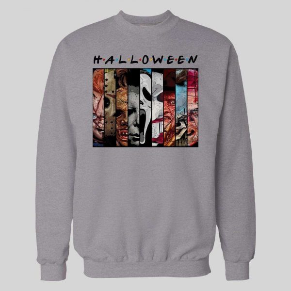 HORROR MOVIE KILLERS FRIENDS PARODY HALLOWEEN HOODIE / SWEATSHIRT