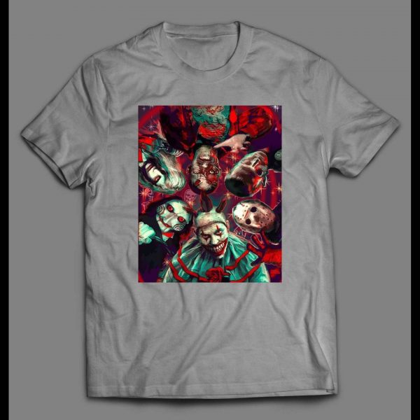HORROR MOVIE KILLERS GAME PSYCHODELIC PAINTING HALLOWEEN SHIRT