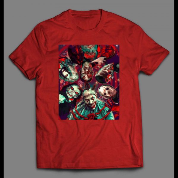 HORROR MOVIE KILLERS GAME PSYCHODELIC PAINTING HALLOWEEN SHIRT