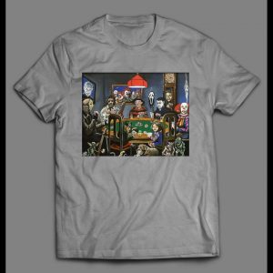 HORROR MOVIE KILLERS GAME OF POKER PAINTING HALLOWEEN SHIRT