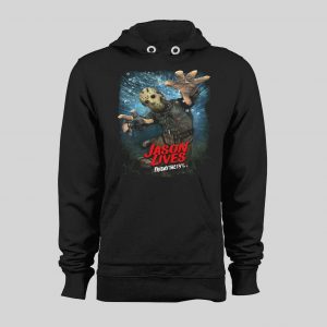 FRIDAY THE 13TH PART IV JASON LIVES MOVIE POSTER HALLOWEEN HOODIE / SWEATSHIRT