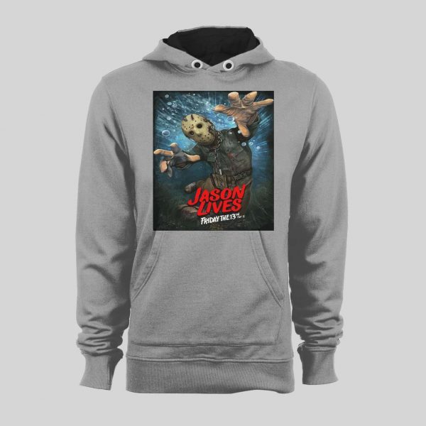 FRIDAY THE 13TH PART IV JASON LIVES MOVIE POSTER HALLOWEEN HOODIE / SWEATSHIRT
