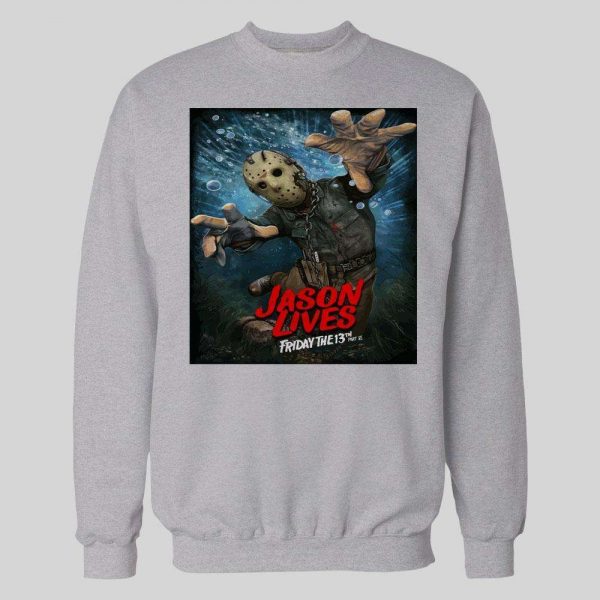 FRIDAY THE 13TH PART IV JASON LIVES MOVIE POSTER HALLOWEEN HOODIE / SWEATSHIRT