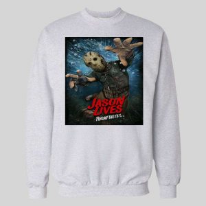 FRIDAY THE 13TH PART IV JASON LIVES MOVIE POSTER HALLOWEEN HOODIE / SWEATSHIRT