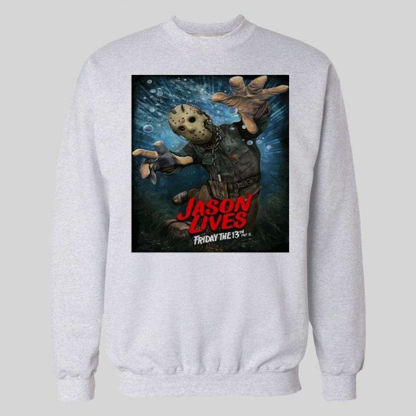 FRIDAY THE 13TH PART IV JASON LIVES MOVIE POSTER HALLOWEEN HOODIE / SWEATSHIRT