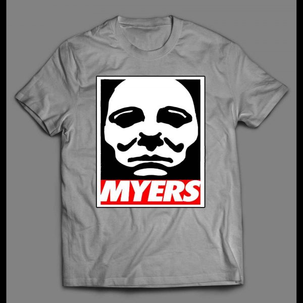 HALLOWEEN HORROR MOVIE KILLER MYERS OBEY PARODY SHIRT