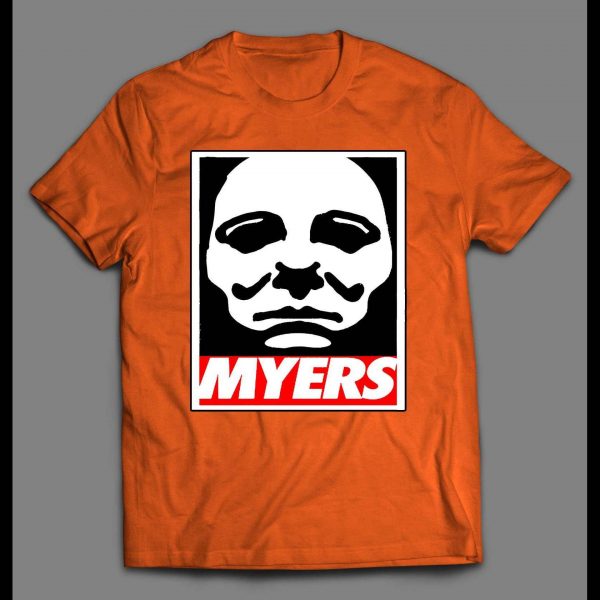 HALLOWEEN HORROR MOVIE KILLER MYERS OBEY PARODY SHIRT