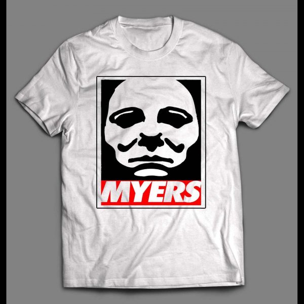 HALLOWEEN HORROR MOVIE KILLER MYERS OBEY PARODY SHIRT
