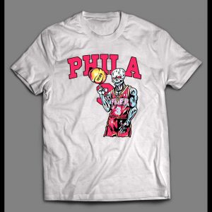 PHILADELPHIA #3 SKELETON BASKETBALL HIGH QUALITY SHIRT
