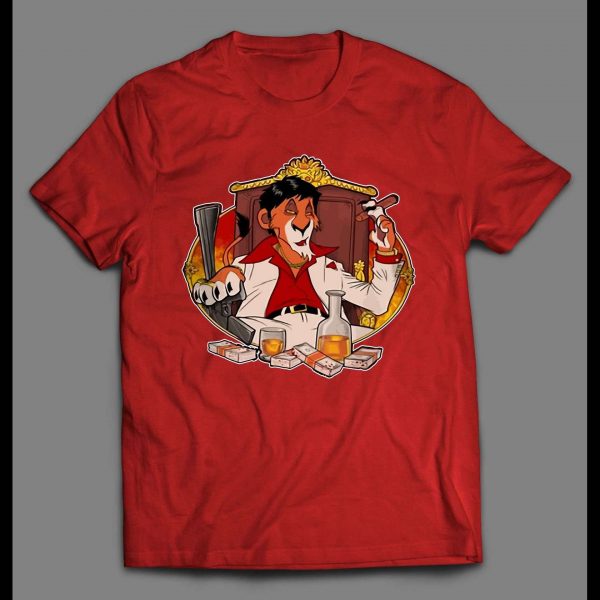 SCAR MONTANA LION KING SCARFACE MASHUP SHIRT SCAR MONTANA LION KING SCARFACE MASHUP SHIRT