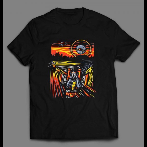 80s CARTOON ROBOT STARRY NIGHT PARODY SHIRT