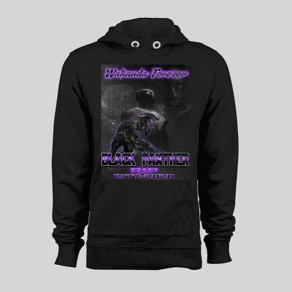WAKANDA FOREVER RIP BLACK PANTHER CHADWICK BOSEMAN BOOTLEG RAP STYLE HOODIE / SWEATSHIRT