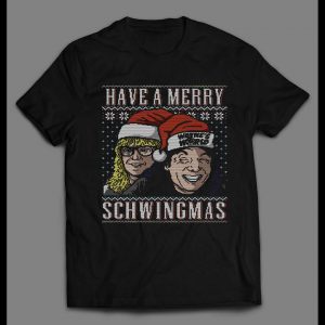 WAYNES WORLD MERRY SCHWINGMAS CHRISTMAS MEN'S SHIRT