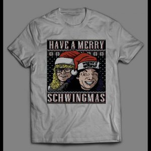 WAYNES WORLD MERRY SCHWINGMAS CHRISTMAS MEN'S SHIRT