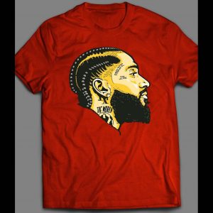 LATE WEST COAST RAPPER NIPSEY CUSTOM OLDSKOOL ART HIP HOP SHIRT