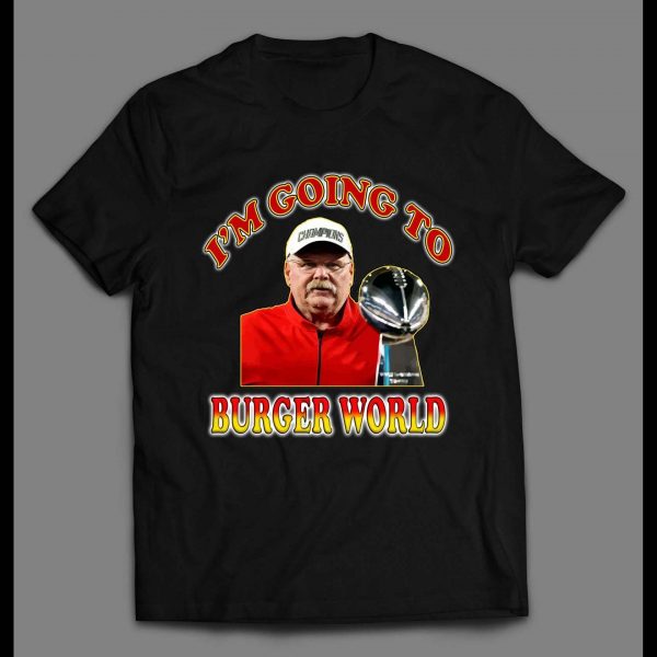 COACH ANDY I'M GOING TO BURGER WORLD HIGH QUALITY FOOTBALL SHIRT