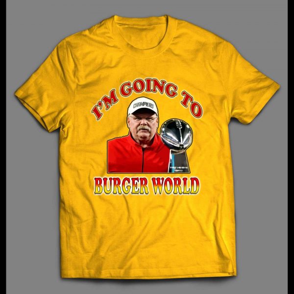 COACH ANDY I'M GOING TO BURGER WORLD HIGH QUALITY FOOTBALL SHIRT