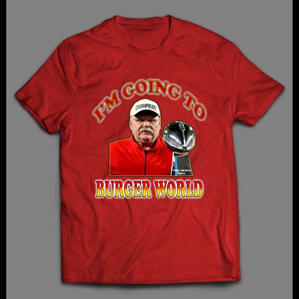 COACH ANDY I'M GOING TO BURGER WORLD HIGH QUALITY FOOTBALL SHIRT